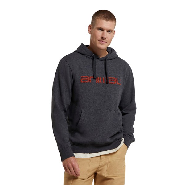 Animal Mens Rocky Organic Hoodie XS Mörkgrå Dark Grey XS