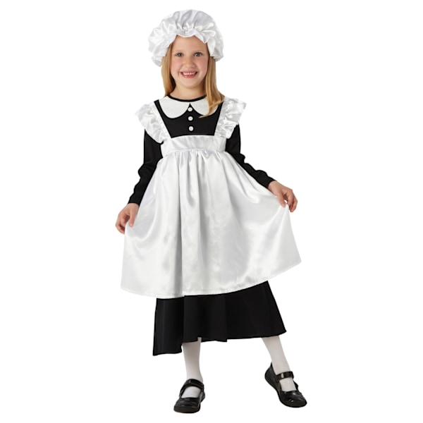 Bristol Novelty Flickor Victorian Maid Kostym S Svart/Vit Black/White S