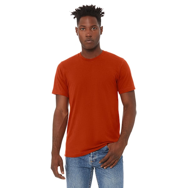 Canvas Herr Triblend Crew Neck Plain Kortärmad T-shirt L Bri Brick Triblend L