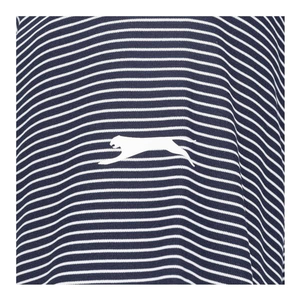 Slazenger Herr Micro-Stripe Golf Pikétröja XL Marinblå Navy XL