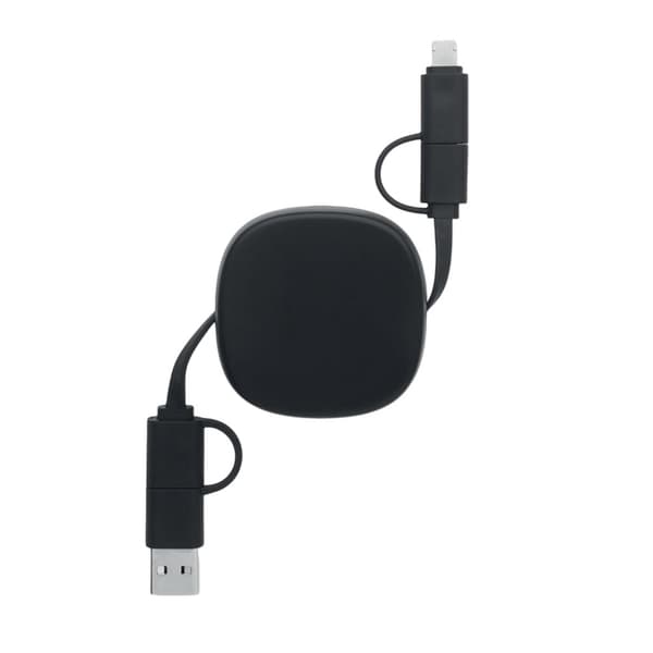 MidOcean Linea Infällbar Anslutningskabel One Size Svart Black One Size