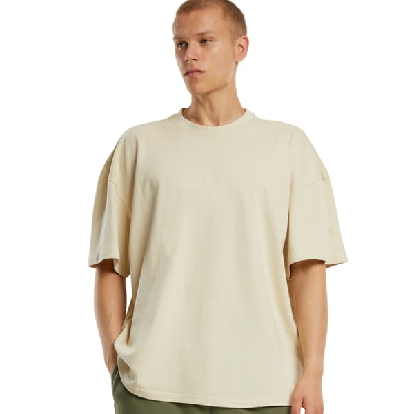 New Morning Studios Herr Jersey Bomull Oversized T-Shirt M Sand Sand M