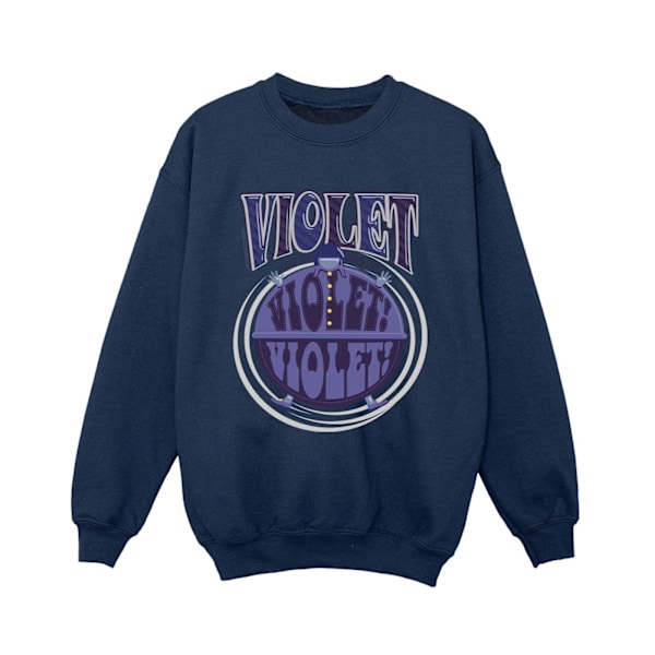 Willy Wonka Boys Violet Turning Violet Sweatshirt 9-11 år Marinblå Navy Blue 9-11 Years