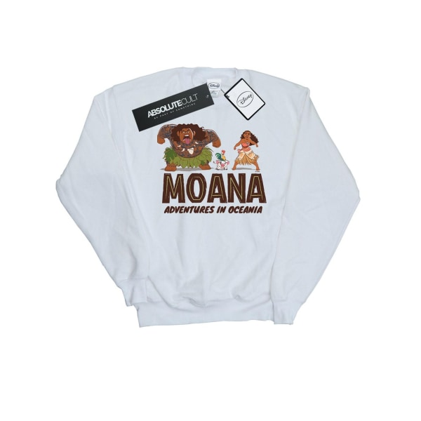 Disney Girls Moana Adventures in Oceania Sweatshirt 9-11 år White 9-11 Years