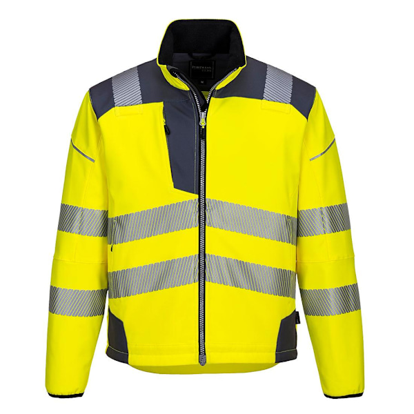 Portwest Herr PW3 Softshell Hi-Vis Jacka S Gul/Grå Yellow/Grey S