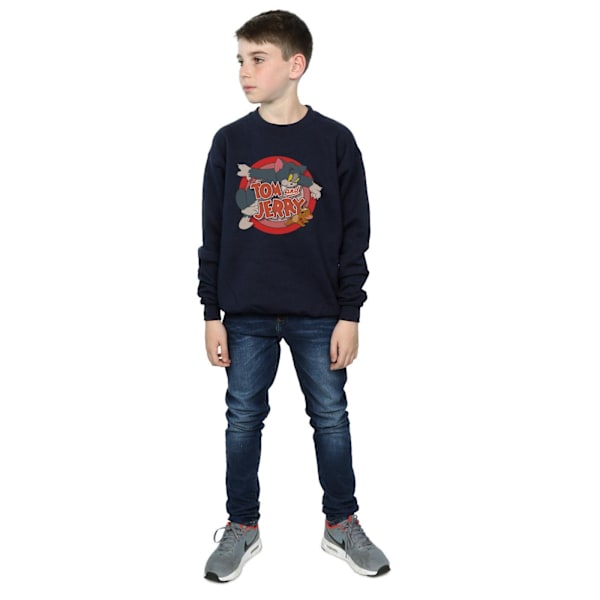 Tom och Jerry Pojkar Klassisk Catch Sweatshirt 5-6 År Marinblå Navy Blue 5-6 Years