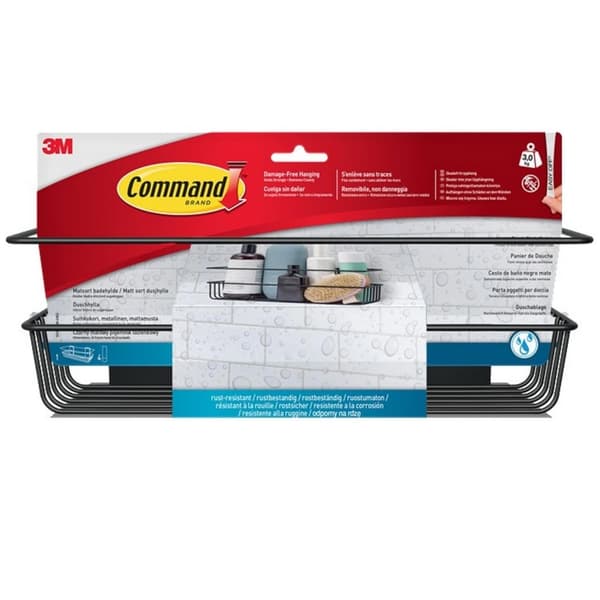 BATH31-MB Command Badrum Duschkorg Matt Svart En Storlek One Colour One Size