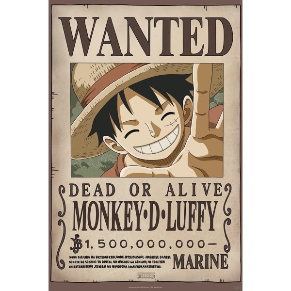One Piece Wanted 273 Poster 91cm x 61cm Brun Brown 91cm x 61cm