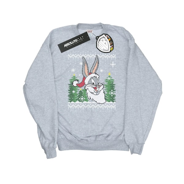 Looney Tunes Herr Bugs Bunny Jul Fair Isle Sweatshirt S S Sports Grey S