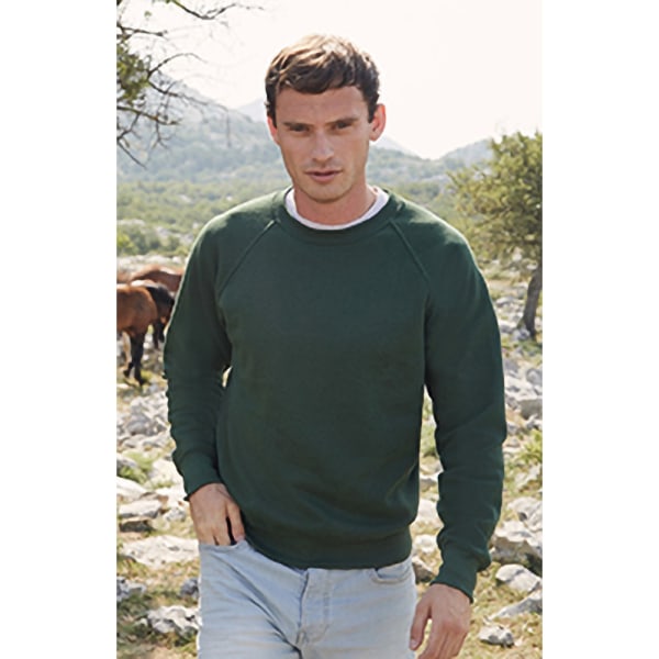 Fruit Of The Loom Herr Raglan Sleeve Belcoro® Sweatshirt L Clas Classic Olive L