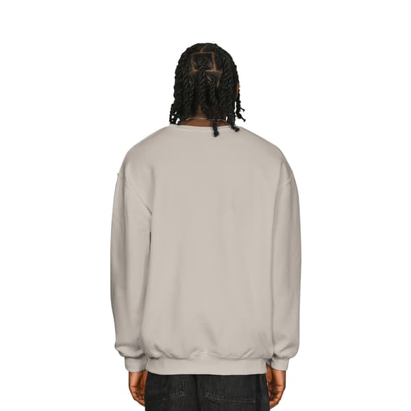 Casual Classics Herr Ringspun Bomull Stor Oversized Sweatshirt Stone XL