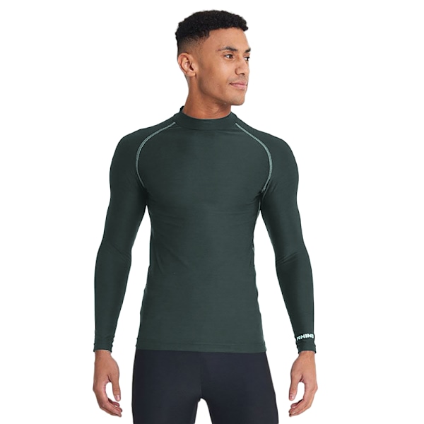 Rhino Termobyxor för Herr Långärmad Baslager Väst Topp L/ Bottle Green L/XL