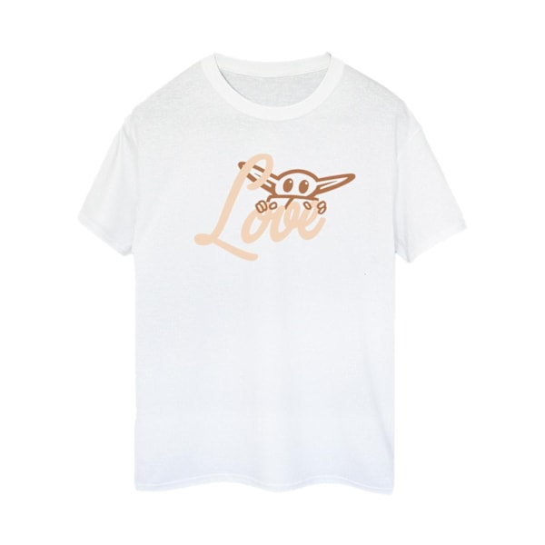 Star Wars Dam/Damer Grogu Love Bomull Boyfriend T-shirt L W White L