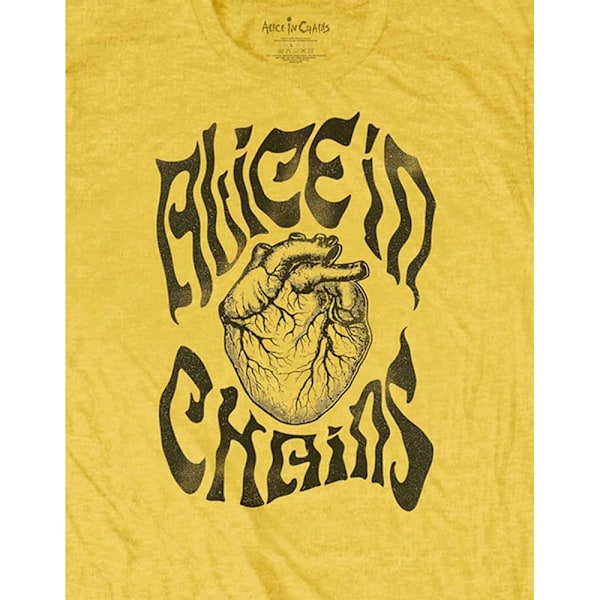 Alice In Chains Unisex Adult Transplant T-Shirt XL Gul Yellow XL