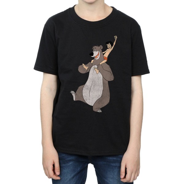 Jungle Book Boys Classic Mowgli And Baloo Cotton T-Shirt 9-11 Y Black 9-11 Years