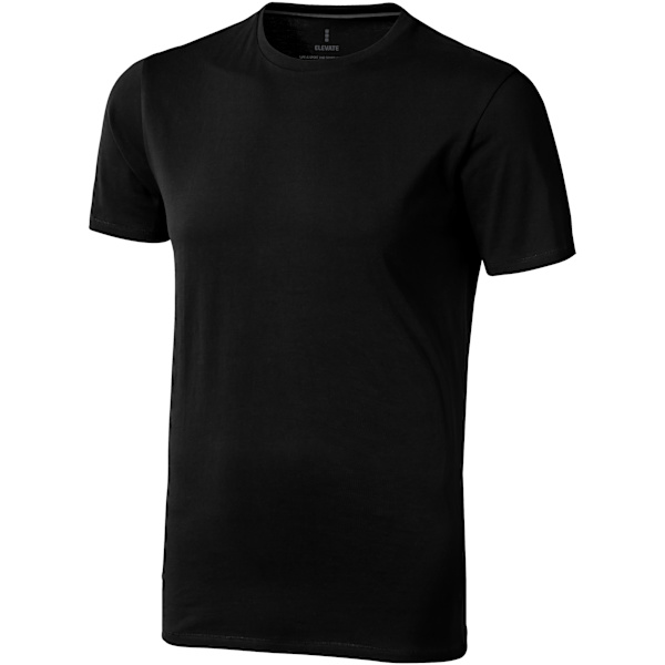 Elevate Nanaimo T-shirt med kort ärm för män, storlek L, enfärgad svart Solid Black L