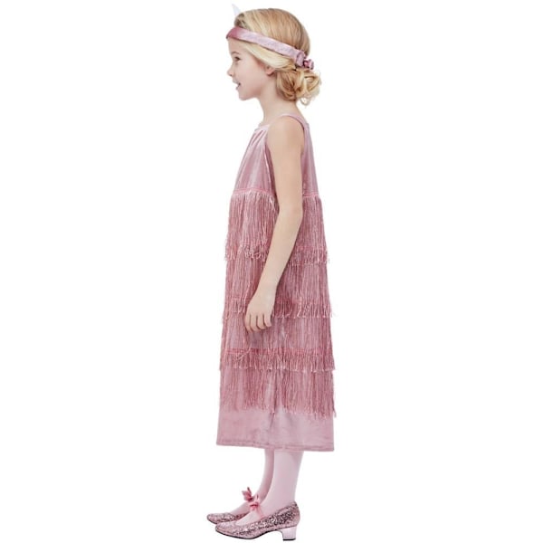 Smiffys 20-tals Flapperdräkt Set för Flickor 7-9 År Rosa Pink 7-9 Years