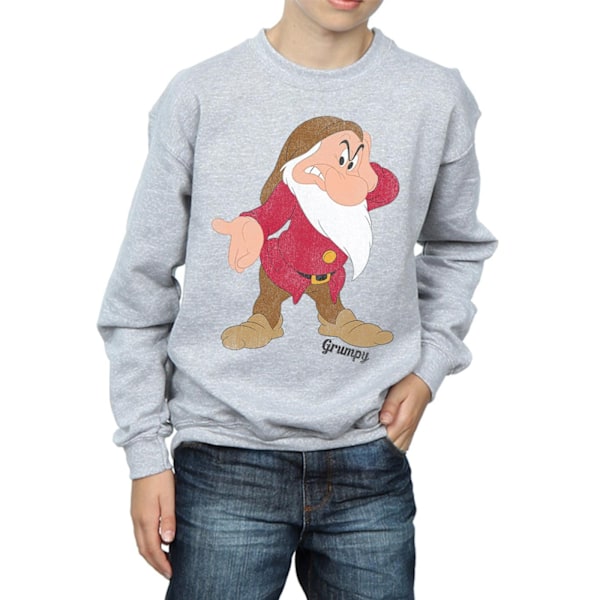 Disney Boys Snövit och de sju dvärgarna Classic Grumpy Sweatshirt Sports Grey 12-13 Years