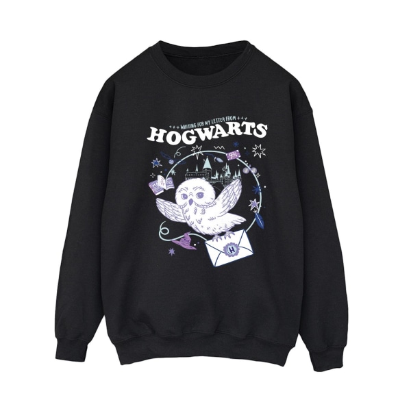 Harry Potter Dam/Kvinnor Uggla Brev Från Hogwarts Sweatshirt Black XXL