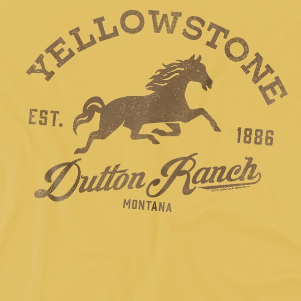 Yellowstone Herr Dutton Ranch Häst T-Shirt XL Banangul Banana Yellow XL