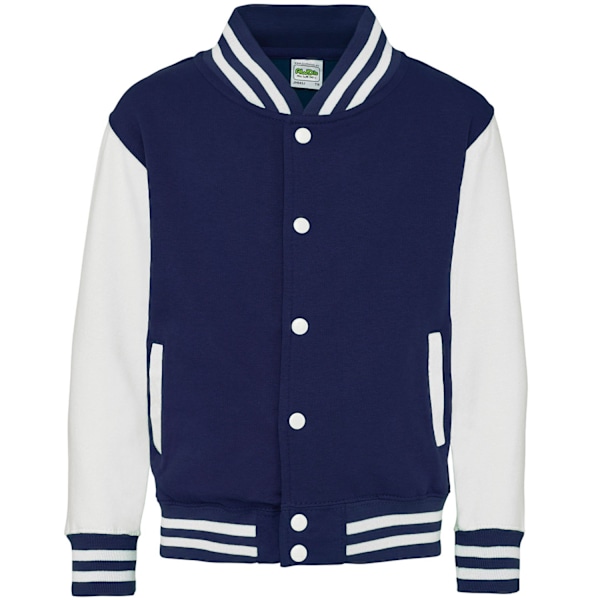 Awdis Barn/Barn Varsity Jacka 7-8 År Oxford Marinblå/Vit Oxford Navy/White 7-8 Years