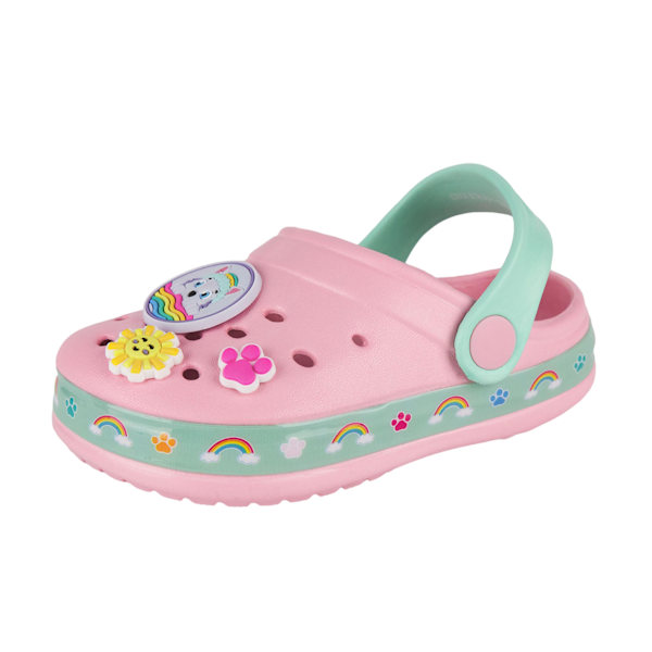 Paw Patrol Girls Skye & Everest Badge Clogs 6 UK Barn Rosa/Grön Pink/Green 6 UK Child