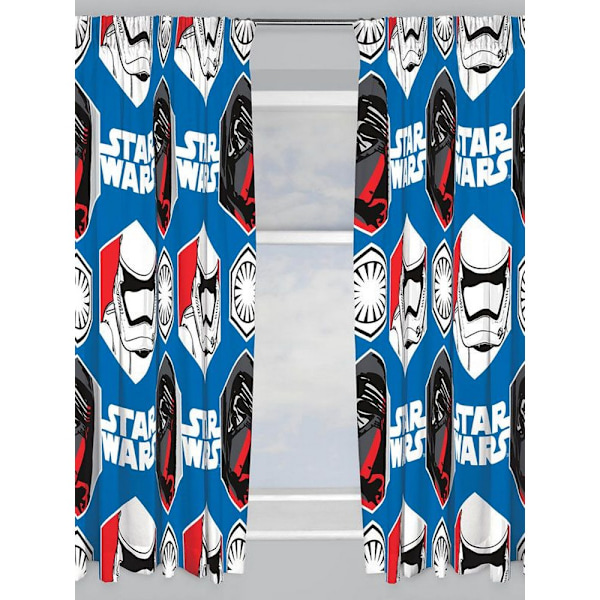 Star Wars Episode VII The Force Awakens Gardinlängder med Rynkhuvud (2-pack) Blue 66in x 54in