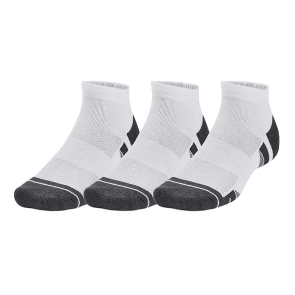 Under Armour Unisex Vuxen Performance Tech Ankelstrumpor (3-pack) White 4 UK-7.5 UK