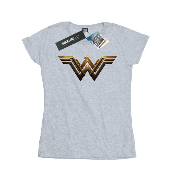 Wonder Woman Dam/Ladies Logotyp bomull T-shirt S Sports Grey Sports Grey S