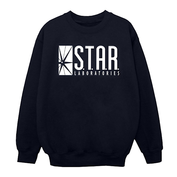 DC Comics Boys The Flash Star Labs Sweatshirt 12-13 år Marinblå Navy Blue 12-13 Years