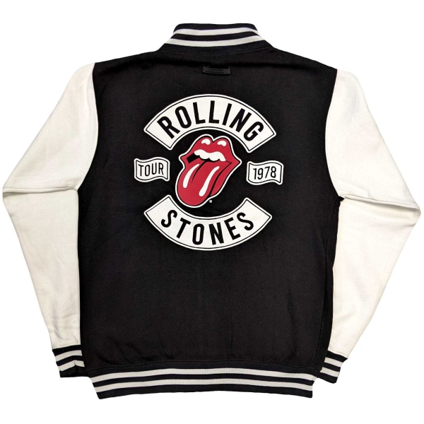 The Rolling Stones Unisex Adult Tour ´78 Varsity Jacket XXL Bla Black/White XXL