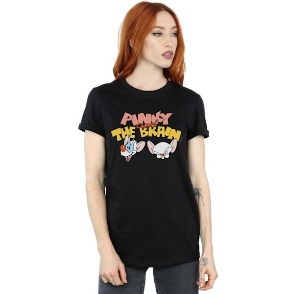 Animaniacs Dam/Damer Pinky And The Brain Huvuden Bomull Pojkvän Black XXL