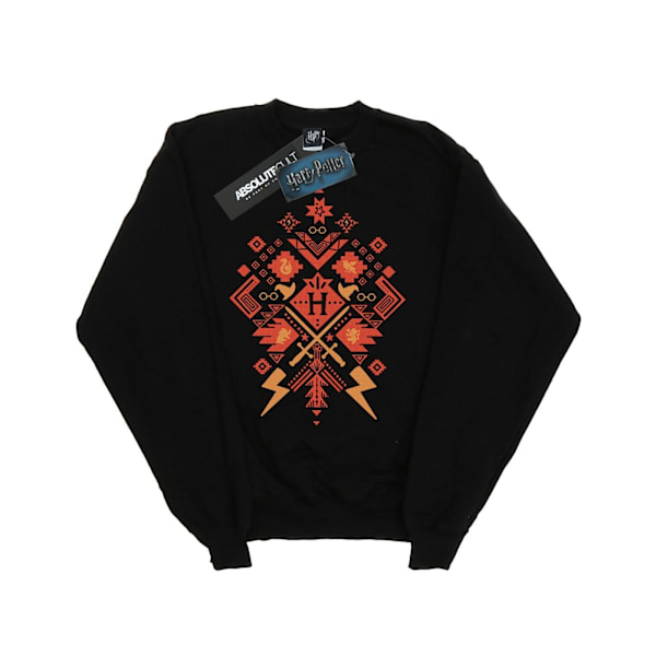 Harry Potter flickor jul Fair Isle sweatshirt 5-6 år Bla Black 5-6 Years