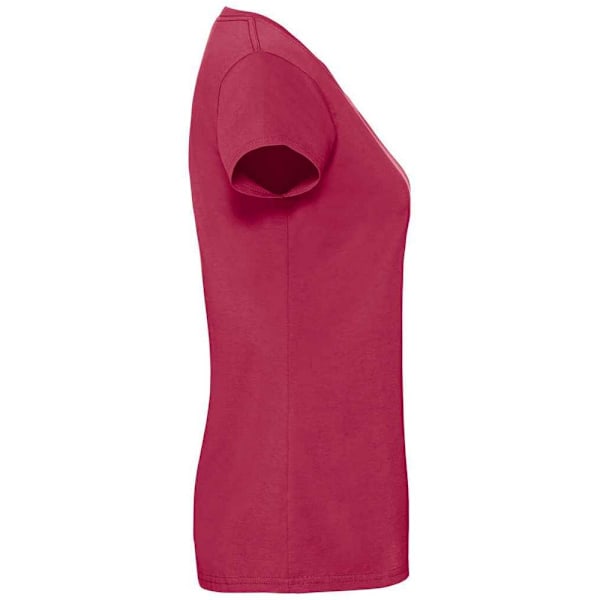 Fruit of the Loom Dam/Kvinna Iconic 195 Premium T-shirt M Tranbär Cranberry M