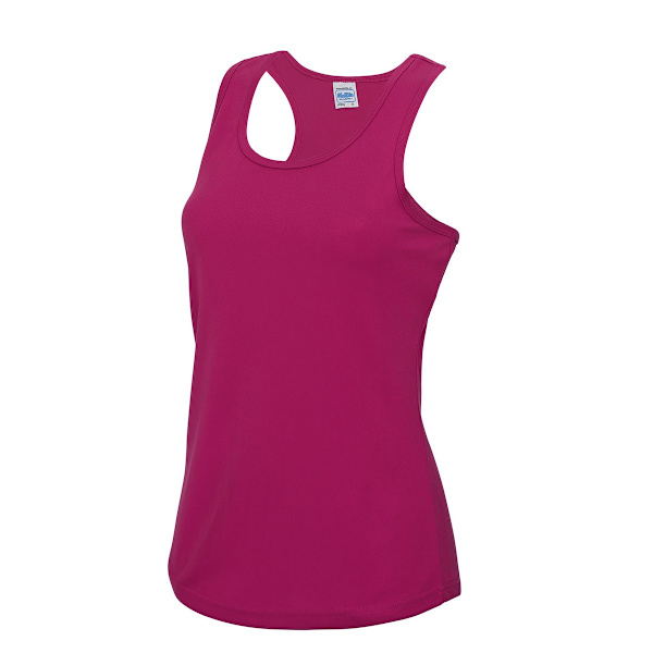 AWDis Cool Dam/Damer Fukttransporterande Girlie Tank Top 10 UK Hot Pink 10 UK