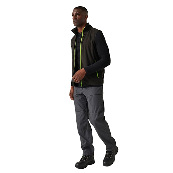 Regatta Herr Navigate Fleece Gilet L Svart/Limegrön Black/Lime Green L