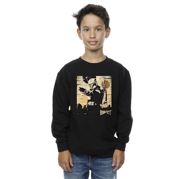 Star Wars Boys The Book Of Boba Fett Points Sweatshirt 7-8 År Black 7-8 Years