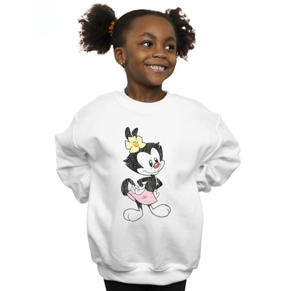 Animaniacs Girls Dot Classic Pose Sweatshirt 3-4 år Vit White 3-4 Years