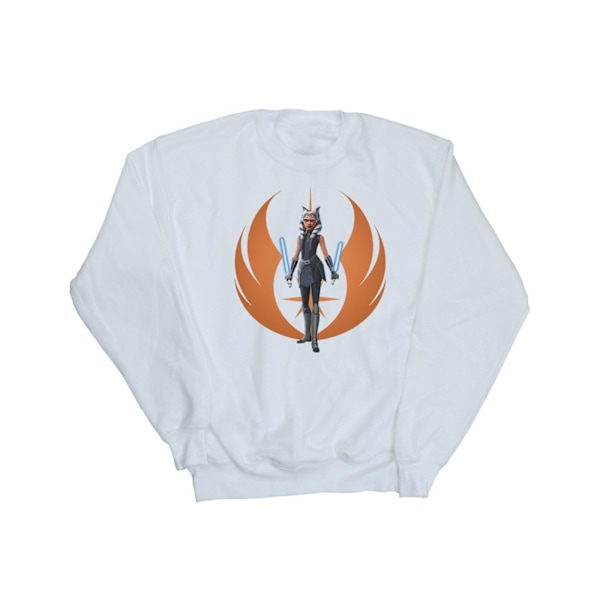 Star Wars Herr Clone Wars Ahsoka Rebel Pose Sweatshirt XL Vit White XL