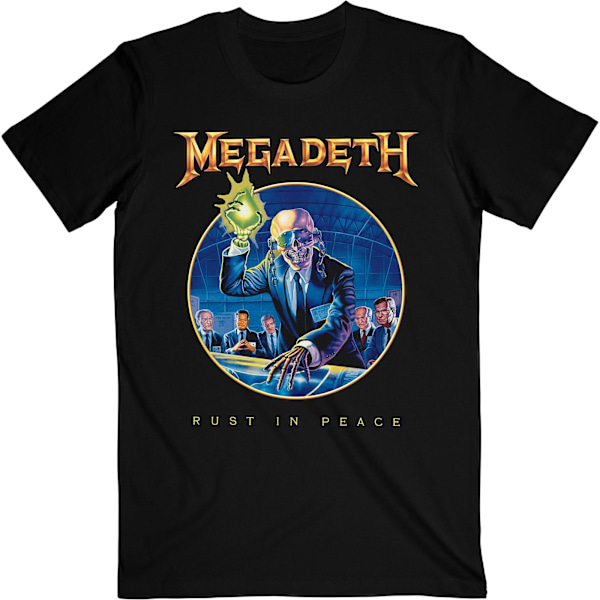 Megadeth Unisex Adult Rust In Peace Anniversary T-Shirt XXL Bla Black XXL