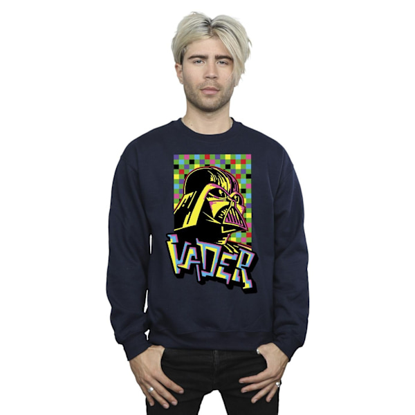 Star Wars Herr Vader Graffiti Pop Art Sweatshirt M Marinblå Navy Blue M