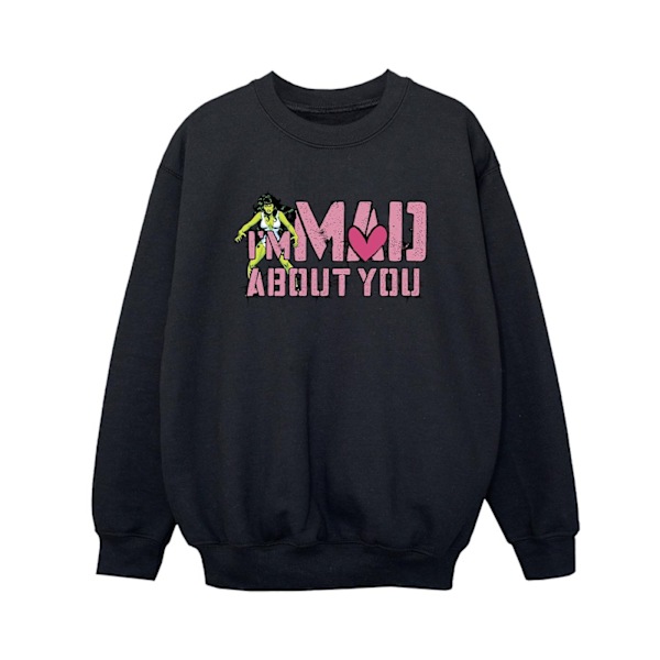 Marvel Boys She-Hulk Mad About You Sweatshirt 12-13 år Svart Black 12-13 Years