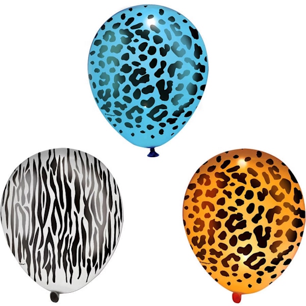 LED-ballonger med djurtryck (5-pack) En storlek Flerfärgad Multicoloured One Size
