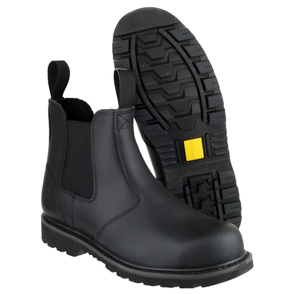 Amblers Unisex Steel FS5 Pull-On Dealer Boot / Dam- och herrboots Black 6 UK