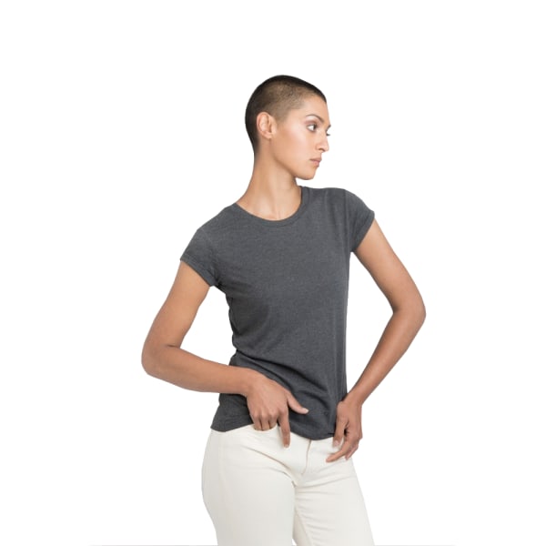 Mantis Dam/Dam T-shirt med rullärm S Kolgrå Melange Charcoal Grey Melange S