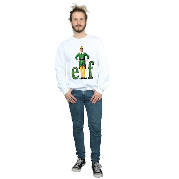 Elf Herr Buddy Logotyp Sweatshirt M Vit White M