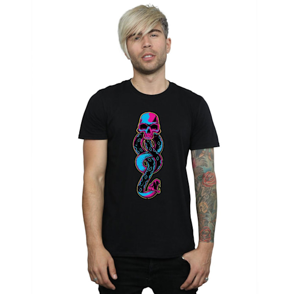 Harry Potter Neon Dark Mark T-shirt för män S Svart Black S