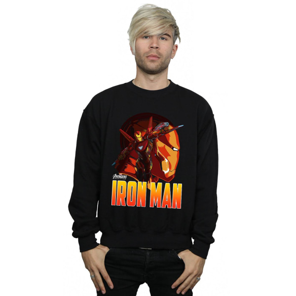 Marvel Mens Avengers Infinity War Iron Man Character Sweatshirt Black XL