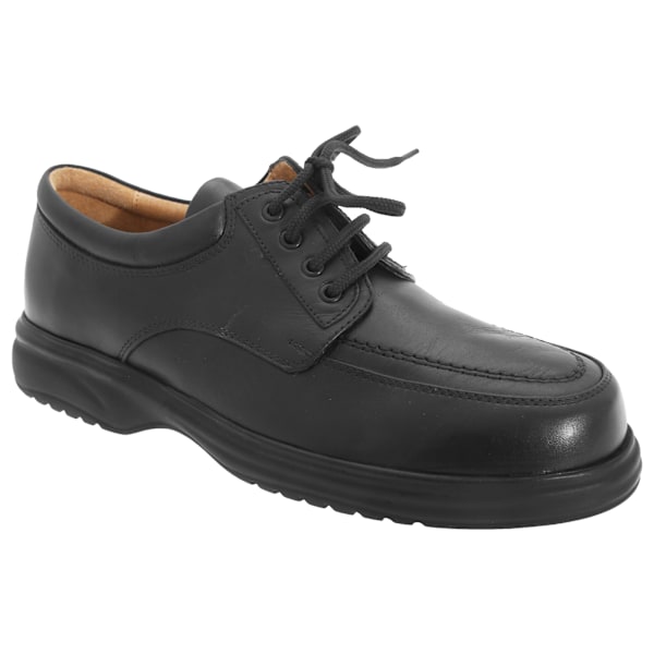 Roamers Superlite breda passform lerläder skor med lera skydd 10 UK Black 10 UK