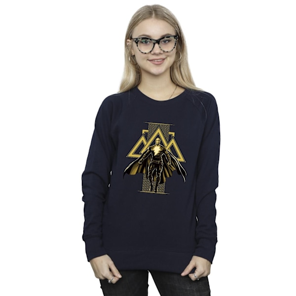 DC Comics Dam/Kvinnor Black Adam Rising Gyllene Symboler Sweatshirt Navy Blue XXL